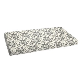 Mozaic AMCS108090 Indoor or Outdoor Bench Cushion, 19 x 48 x 3, Grey & White