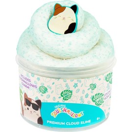 Original Squishmallows Cam The Cat Premium Coconut Scented Slime, 8 oz. Scented Slime, 2 Fun Slime Add Ins, Fluffy Slime, Pre-Made Slime for Kids, Great 6 Year Old Toys, Super Soft Sludge Toy - Style: 4-Pack