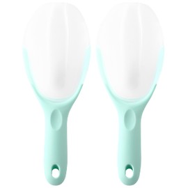 Spring Chef Magnetic Ice Scoop for Freezer - Multifunctional BPA-Free Flexi-Plastic Scoops for Dry Goods with Comfortable Handle - Scoopers for Food, Ice Machine, Flour, Popcorn - Set of 2 - Mint