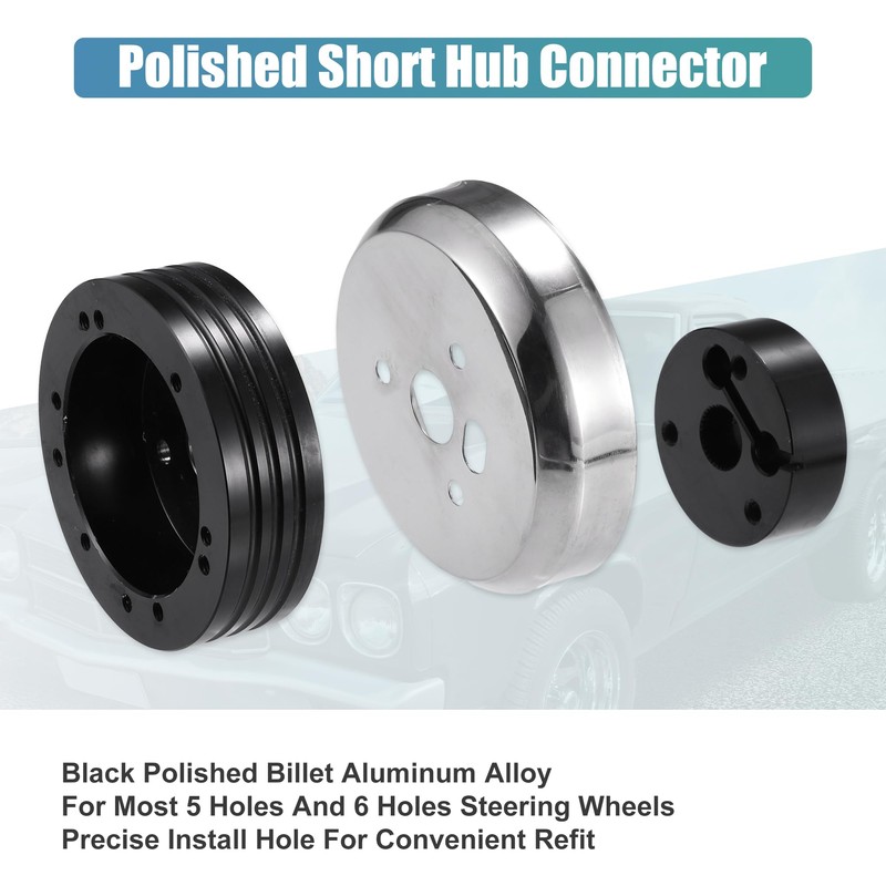 QUARKZMAN 5 & 6 Hole Steering Wheel Hub Adapter for