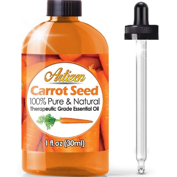 Artizen Carrot Essential Oil (100% Pure & Natural - UNDILUTED) Therapeutic Grade - Huge 1oz Bottle - Perfect for Aromatherapy, Relaxation, Skin Therapy & More!