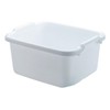 Rubbermaid 15" White Dishpan, 15.6 Qt, 15.23" x 12.46" x