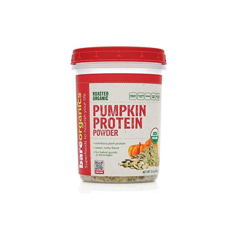 BareOrganics Pumpkin Protein Powder, 12 oz