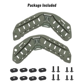 Qavctw Tactical Helmet Rail Mount Accessory Side Rails Kit for High Cut Fast Helmet with Screws