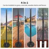 YITAHOME 4 Pack String Light Pole, 11ft 4-in-1 Outdoor String