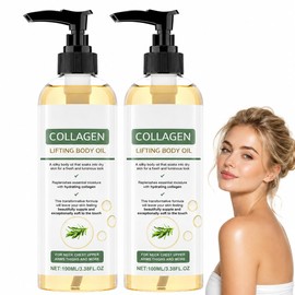 2PCS Collagen Body Oil for Skin Tightening – Collagen Lifting Body Oil for Firm, Smooth & Hydrated Skin – Anti-Ageing Collagen Oil for Daily Massage & Body Care