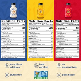 Mezete Traditional Middle Eastern Sauce Bundle | Vegan Dips and Spreads | Free from Preservatives | Non-GMO | Great for Wings, Chicken, Beef, Seafood & Noodles | Variety Pack of 3