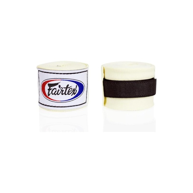 (460cm , White) - Fairtex Elastic Cotton Handwraps HW2-120 and