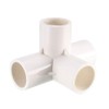 sourcing map 4 Way Elbow PVC Pipe Fitting Furniture Grade