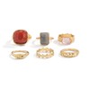 VIYPDRST Chunky Gold Rings for Women Non Tarnish Statement Rings