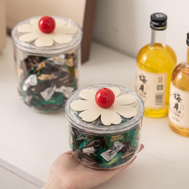 DLRDLR 30oz Plastic Candy Dish with Airtight Lid for Office