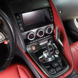 Ynei Silver Alloy Climate Console Knob Trim Cover Ring Fits Jaguar F-TYPE 2013-22