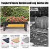 YangAera 120cm Outdoor Garden Benches Weatherproof Patio Bench Two-Person Seat