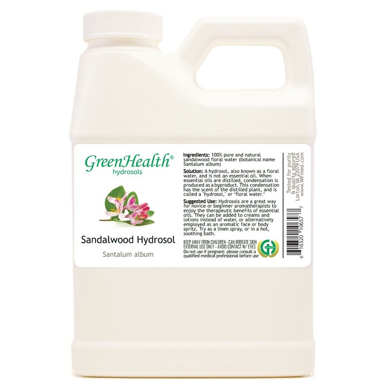 Sandalwood Hydrosol (Floral Water) - 16 fl oz Plastic Jug