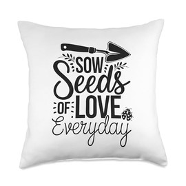 Cool Ladybug Gardening Seeds Plants Lover Gardener Garden Throw Pillow