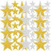 100pcs Star Foam Stickers for Children, Glitter Gold Silver Star