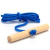 com-four® 2 x Sledge Ropes with Wooden Handle, Toboggan Accessories,