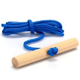 com-four® 2 x Sledge Ropes with Wooden Handle, Toboggan Accessories, Pull Rope for Sledge, Tricycle or other Children's Vehicles, Premium, Made in Germany