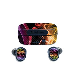 MightySkins Carbon Fiber Skin for Skullcandy Sesh True Wireless Earbuds - Bright Smoke | Protective, Durable Textured Carbon Fiber Finish | Easy to Apply, Remove, and Change Styles | Made in The USA