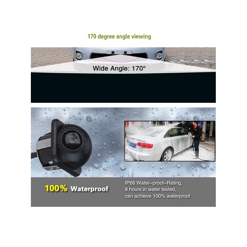 ERISIN Mini HD Camera 170° Viewing Angle Distance Line Waterproof