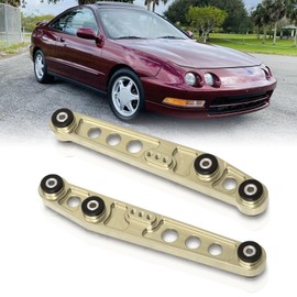 AJP Distributors Rear Lower Control Arms LCA Pair + Bushings Compatible/Replacement For Civic CRX Del Sol EG Integra DC2 1988 1989 1990 1991 1992 1993 1994 1995 1994 1995 1996 1997 1998 1999 2000 2001