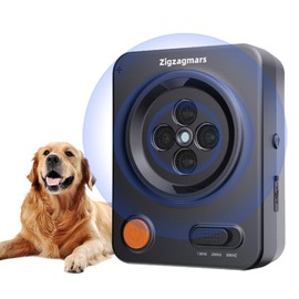 Zigzagmars Ultrasonic Dog Bark Deterrent Devices, Anti Barking Device with 3 Frequency Levels, Waterproof Outdoor Dog Barking Silencer Up to 33FT, Safe & Effective for Small Medium Large Dogs