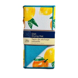 Home Collection Dish Drying Mat:-Pears/Lim