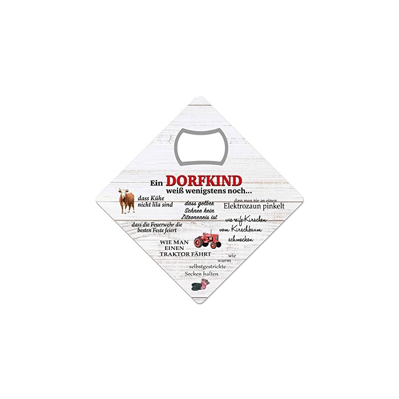 KM013 Cult Magnet Opener Bottle Opener Coaster Coaster Village Child