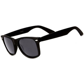 Retro Rewind Polarized Sunglasses (Black Matte, Polarized)