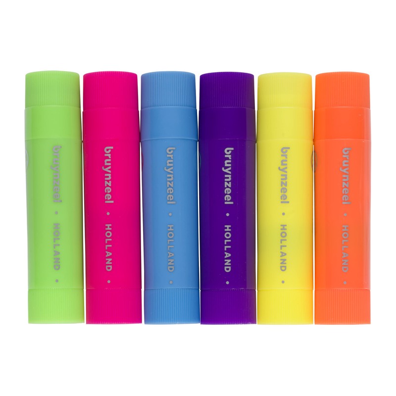 Bruynzeel Poster Paint Sticks 6-Piece Set, Neon