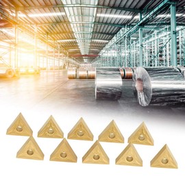 YWBL-WH Inserti CNC Triangolari, 10 Pezzi, Carburo Integrale, per Tornitura Acciaio, Semifinitura e Sgrossatura, TNMG 331