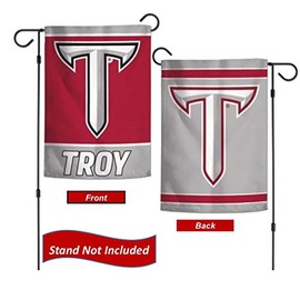 Troy Trojans 12.5” x 18" Double Sided Yard and Garden College Banner Flag is Printed in The USA,