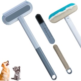 Fhintory Pet Hair Remover, Tierhaarentferner bürste Set, Katzenhaarentferner Wiederverwendbare, Hundehaare entfernen, Fusselbürste Set für Teppiche Kleidung Kratzbäume und Sofas
