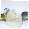 Kisangel Clear Bird Bath for Cage Parakeet Bird Cage Accessories