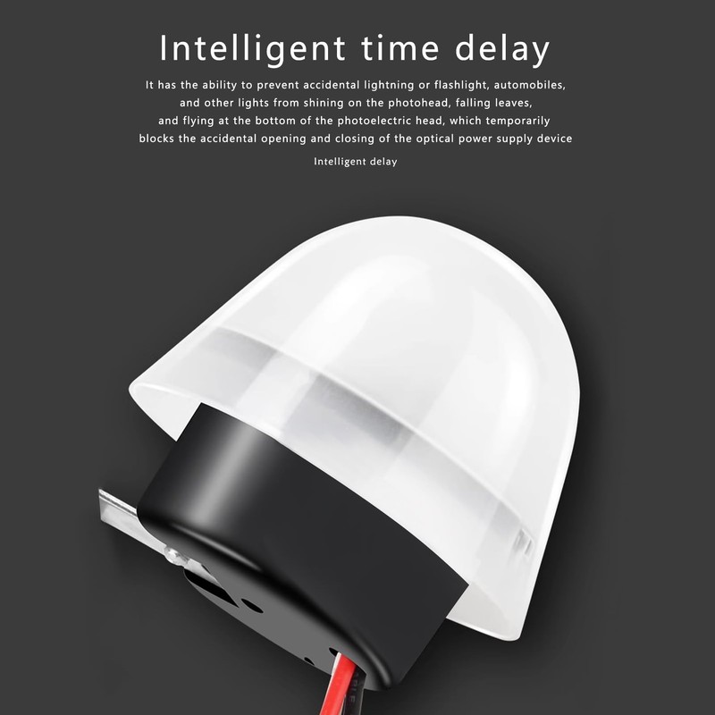 2 Pack AC DC 12V 10A Auto On Off Photocell