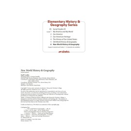 New World History and Geography in Christian Perspective - Abeka 6th Grade 6 Western Hemisphere History of North America and South America Student Textbook
