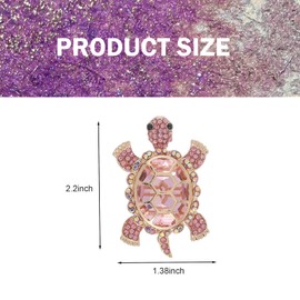 Opuweiy Turtle Car Accessories, Cute Turtle Air Fresheners Diffuser Vent Clip, Crystal Rhinestone Auto Air Conditioning Outlet Clip, Sea Turtles Car Decorative for Women (Pink, 2PCS)