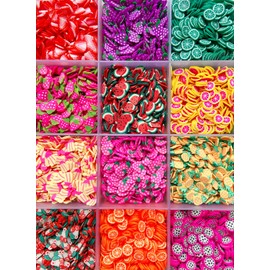 EHOPE 17500Pcs Polymer Fruit Slices Fruit Nail Art Slices 3D Polymer Slices Polymer Clay Slice Nail Art Slices Colorful Making Supplies for DIY Crafts Nail Art, and Cellphone Decorations(28 Styles)