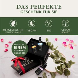 Satin Naturel Gifts for Women - Retinol + Hyaluronic + Vitamin C Serum 3 x 30 ml, Beauty Skincare Set Vegan - Birthday Gifts for Women - Luxury Gift Box