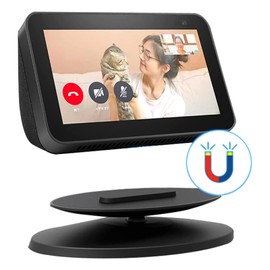 Ubefuu Echo Show 5/8 Stand, 1st and 2nd Generation, Show 8, Stand, 360° Horizontal Rotation, Anti-Slip, Adjustable Angle, Stable Stand Function, Show 5/Show 8, Desktop Stand, Bracket (Black)