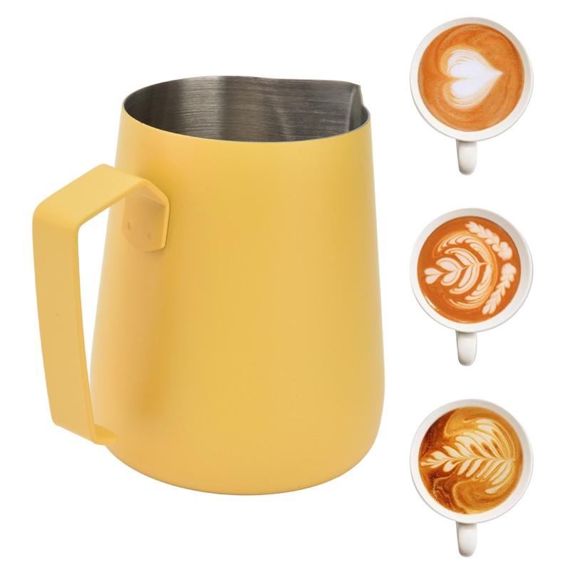 Milk Frothing Pitcher Thickened Frother Cup 450ml with Pointed Spout