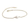 Cultured Freshwater Pearl Bracelet, Adjustable White Pearl Bracelets for Women,