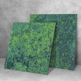 Funlife Sink Splash Guard Cooker Splashback Backsplash for Kitchen Decorative Wall Panels 1mm Thick, Rusty Metal Emerald Green