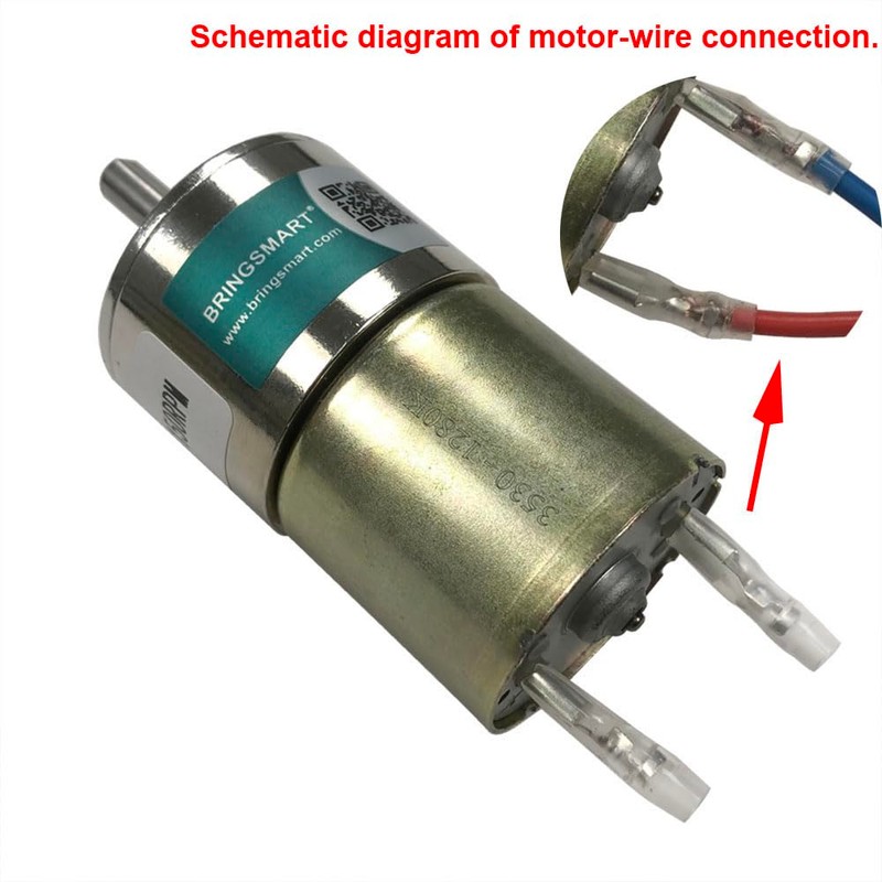 Bringsmart Micro DC 12V 5rpm Geared Motor with Bracket Centric
