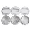Round Aluminum Louver with Insect Screen, 2 Inches, 6-Pack