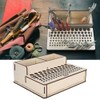 Wooden Leather Craft Tool Holder Leather Tool Organizer Wooden Box