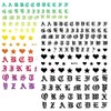 LANODO 8 Pcs Nail Stickers Alphabet 3D English (8 Colors)