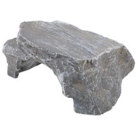 Totority Realistic Small Reptile Hideout Cave for Lizards and Turtles Natural Look Amphibian Shelter with Dark Atmosphere Design Easy to Install Terrarium Decor Accessory