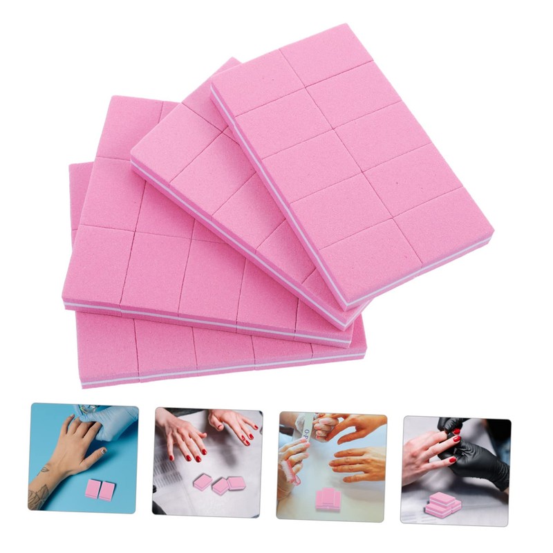 Healvian 50pcs Buffer Block Sponge Spong Nail Buffer Sponge Nail