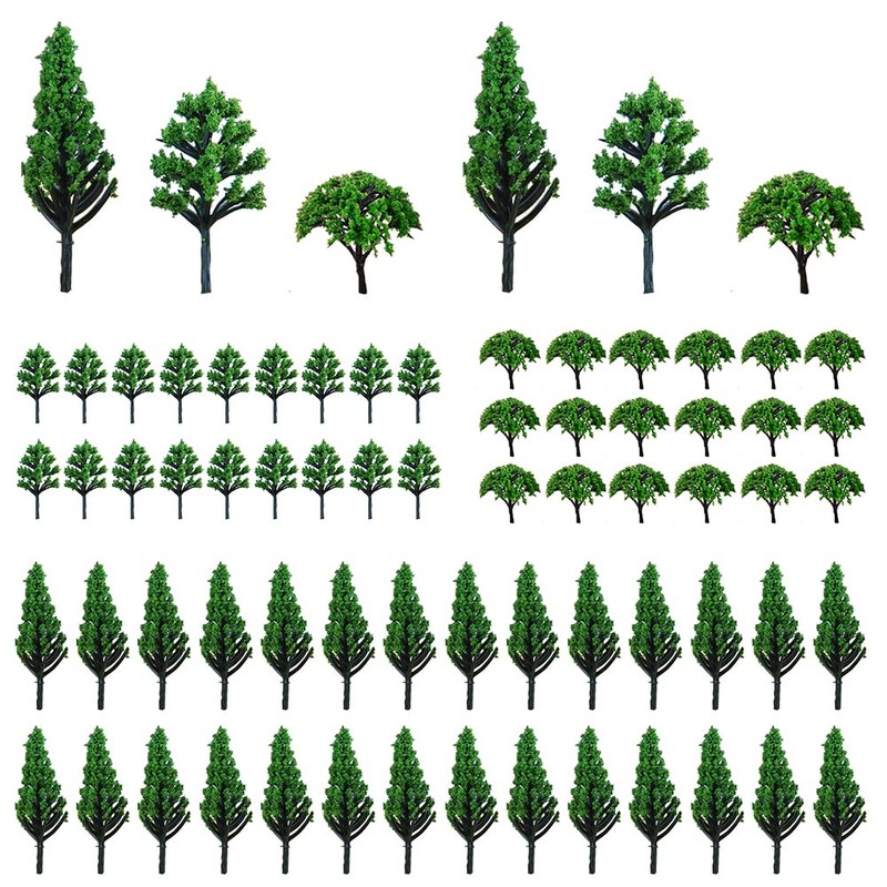 XEERUN 70pcs Mixed Model Trees, Landscape Model Diorama Trees Mixed,